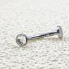 F-136 Aleación de Titanio Borde Ondulado Diamante Checo Uña para Ombligo Titanio G23 Rosca Interna Anillo para Ombligo Colgante Perforación del Cuerpo Humano