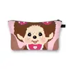 Nueva Bolsa de Maquillaje Monchichi de un Solo Lado para Niñas, Bolso de Mano Portátil de Gran Capacidad, Linda Bolsa de Almacenamiento de Escritorio al por Mayor