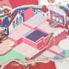 Zoo de Arte em Papel Série Canção dos Sonhos Miniatura Adesivos de Cena em Miniatura Cena Criativa Adesivos DIY