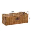 Cesta de armazenamento tecida Armário doméstico Mesa de centro Fit Basket Roupas Lanches Caixa Imitação Rattan Woven Basket Estilo Europeu