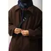 Chaqueta de Lana Estilo Japonés para Hombre Otoño e Invierno Holgada Casual de Negocios Solapa Abrigo de Pareja