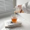Vaso de Vidrio con Patrón Glaciar para Uso Doméstico, Vaso de Jugo para Mujer de Tienda Departamental de Alto Valor, Taza de Té Estilo Ins, Copa de Vino