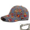 Gorra de Béisbol Estilo Étnico Estampado de Primavera y Otoño para Mujer Gorra de Mezclilla Lavada Protector Solar para Exterior para Mujer Sombrero de Sol de Moda para Mujer