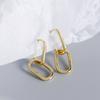 Pendientes de plata 925 con forma de círculo francés para mujer, estilo ins, personalidad exagerada, ligeros, de lujo, sencillos, de celebridades de Internet, venta al por mayor, explosiones de moda.