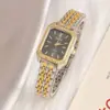 Relojes de Pulsera Rectangulares con Pedrería de Moda para Mujer Correa de Pulsera Reloj de Pulsera de Cuarzo para Dama Reloj Mujer