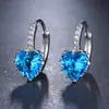 Aretes de Zirconia Corazón para Mujer Temperamento Coreano Personalidad Casual Modernos Estudiantes Bosque Fresco Celebridad de Internet Fd24679717