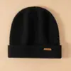 Gorro de Cachemir Puro para Mujer, Versátil y Cálido para Otoño e Invierno, Gorro Turbante Tejido Engrosado para Circunferencia de Cabeza Grande