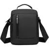 Nuevo Bolso Cruzado de Hombro Casual Estilo Coreano para Hombre Película de Cuero Repelente al Agua Múltiples Compartimentos Bolso para Viajes de Negocios