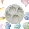 Concha Vida Marina Micro Paisaje Decoración de Yeso Molde de Silicona Juguete para Apretar Colgante de Llavero Molde de Aromaterapia