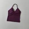 Top Esportivo Fitness Cruzado com Gola Halter Costas Bonitas Sem Costura Secagem Rápida Top Fitness para Esportes de Alta Intensidade Yoga para Mulheres
