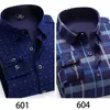 Camisas Cálidas Genuinas al por Mayor para Hombres de Mediana Edad en Otoño e Invierno, Ropa de Papá Holgada y sin Planchar, Camisas de Terciopelo Engrosadas de una Sola Pieza