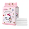 Sanrio Gato KT Toallas Faciales Desechables Portátiles Engrosadas Tipo Colgante Toallitas Faciales Paquete Familiar