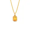 Loja de Ouro Estilo Ouro de Areia Pingente de Gelo Diamante Cubo de Açúcar Colar 2026 Luxo Leve de Ponta Nicho Feminino Pingente Atacado