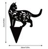 Suministro de AliExpress adornos de jardín gato Arte de patio Hueco decoración para el hogar jardín Gato negro