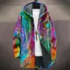Cardigan con capucha y cremallera suelta para hombre, chaqueta de algodón, 3D digital, sin riesgos, nuevo, independiente de Temu, para hacer tú mismo con imágenes