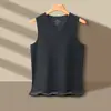 Chaleco Térmico Sin Costuras para Hombre con Forro Polar Alemán, Capa Base Engrosada de Ajuste Delgado, Ropa Interior Elástica que Genera Calor para Otoño e Invierno, Chaleco