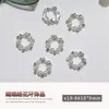 2026 Nuevo Adorno de Corona de Navidad para Uñas Accesorios Lazo de Aleación con Pedrería y Perlas Decoración de Uñas Pedrería Brillante Venta al por Mayor