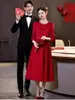 Vestido de Novia Estilo Chino de Alta Gama Ajustado para Novias Bajitas, Adecuado para Compromisos y Banquetes de Boda