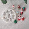 Novo Molde de Silicone Fondant Série Natalina Decoração de Bolo de Chocolate Molde de Assar DIY Molde de Cola