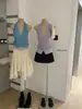 WGWE9524 Guangzhou Trece Líneas Ropa de Mujer Verano 2026 Nuevo Top de Tirantes de Punto con Cuello en V Top Corto