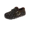 Zapatos Birkenstock de felpa de lana con lunares para mujer 2026 Otoño Invierno Nueva Llegada con Terciopelo Cálido Sin Cordones Casual Versátil Zapatos de Algodón