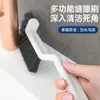 Escova multifuncional para frestas sem cantos cegos, escova para frestas de piso de banheiro, escova de cerdas duras para limpeza de azulejos de banheiro, escova sanitária