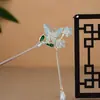 Pente Antigo Estilo Chinês Borboleta para Mulheres com Borlas Florais, Elegante Pente para Coque, Pente para Cabelo Hanfu Cheongsam, Acessório de Cabelo de Luxo