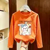 Camiseta de manga larga para niña 2026 nuevo modelo 100% algodón puro, ropa de otoño elegante y versátil para niñas, ropa casual para niños