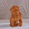 Decoración del Hogar León de Ciprés Talla de Raíz Auspiciosa Artesanía de Escritorio Adornos Feng Shui Regalos de Inauguración para Amigos Antiguo