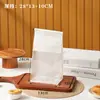 Em estoque Saco de Papel Kraft Branco Transparente para Janela Selado com Arame e Curvatura Saco para Torrada Saco para Pão Saco Selado para Alimentos de Panificação