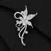 Broche de Cristal Feminino Personalizado de Alta Qualidade, Alfinete Exquisito Anti-Exposição, Acessório Versátil para Terno