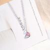 Colar Prata de Lei Amor Rosa e Branco Design de Nicho Feminino Novo Versátil Pingente Simples Presente de Aniversário para Casal Joias de Prata