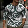 Camiseta de manga larga para hombre, adecuada para exportación y ventas transfronterizas, estilo casual, diseño de estampado digital, camisa de manga larga abotonada, ropa para hombre