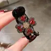 Grampo de Cabelo Flor de Trevo de Alto Padrão para Mulheres, Novo Pegador de Rabo de Cavalo Alto, Grampo para Prender o Cabelo na Parte de Trás da Cabeça, Grampo de Cabelo, Acessório de Cabelo