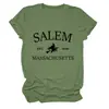 Salem est 1626 Amazon Wish sitio independiente camiseta de mujer de manga corta con cuello redondo de moda y única camiseta básica