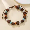 Pulsera de Cubo de Azúcar para Mujer, Estilo Americano, Única, Versátil, con Cuentas Irregulares, Refrescante, Pulsera de Grano de Café Real, Minimalista