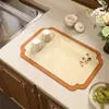 Tapete Escurridor para Encimera de Cocina, Tapete para Té, Posavasos Absorbente, Tapete Antideslizante para Lavabo, Tapete para Mesa de Café, Tapete para Grifo, Tapete para Comedor