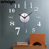 Espejo acrílico sala de estar DIY simple creativo reloj de pared moderno moda decoración tridimensional pegatinas de pared para el hogar reloj