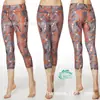 HWT huavite yoga fitness bolso lateral costura vitalidade calça cropped casual camuflado azul entrega atacado