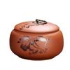 Venta al por mayor de tarros de té de arena morada, de cerámica, para té blanco, túnica roja, té verde, té negro, regalo mediano, tarro sellado para despertar, tarro de porcelana