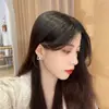 Pendientes de Perla con Diamantes Micro-engastados Estilo Coreano Dongdaemun, Femeninos, Sencillos, Pendientes Estilo Pequeño Fragante, Pendientes de Moda