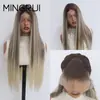Fábrica de Pelucas de Qingdao Venta al por Mayor Color Mixto Resistente a Altas Temperaturas Cabello Largo Liso Fibra Sintética Peluca