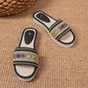 Zapatos de Verano 2026 Transfronterizos de Suela Gruesa Talla Grande Estilo Étnico Sandalias Planas Casuales con Suela de Cuerda de Cáñamo Abiertos sin Cierre