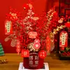 Año Nuevo, Festival de Primavera, Flores de Nochevieja, Frutas de Prosperidad, Decoraciones Festivas, Inauguración de Casa, Suministros para Montar Casa Nueva, Adornos de Cubo de la Fortuna
