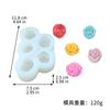 Vela Aromática Rosa Peônia Tridimensional Molde de Silicone Decoração de Bolo Flor Pequena DIY Carro Molde de Gesso