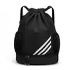 Mochila con Cordón Personalizable, Bolsa Impermeable de Gran Capacidad para Entrenamiento de Baloncesto, Equipo de Fútbol, Bolsa para Guardar Zapatos, Bolsa Deportiva