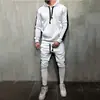 Nuevo Otoño Nuevo Conjunto de Suéter Deportivo Casual de Color Sólido con Capucha para Hombre