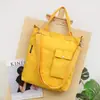 Bolsa Transversal de Lona Simples Japonesa Grande Capacidade Estudante Bolsa de Lona de Ombro Único Espessada Resistente ao Desgaste Para Aula Deslocamento Bolsa Feminina