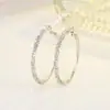 Amazon Exagerados Pendientes de Aro Grande con Circonita Incrustada de Diamantes Hebilla de Oreja para Mujer Moda Transfronteriza Europea y Americana Pendientes Grandes Joyería al por Mayor