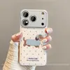 Adecuado para fundas de teléfono Apple 18 Pro Max y iPhone 18 Pro, con un cordón, un diseño nuevo y simple, y un patrón de lunares con la ilustración de un perrito.